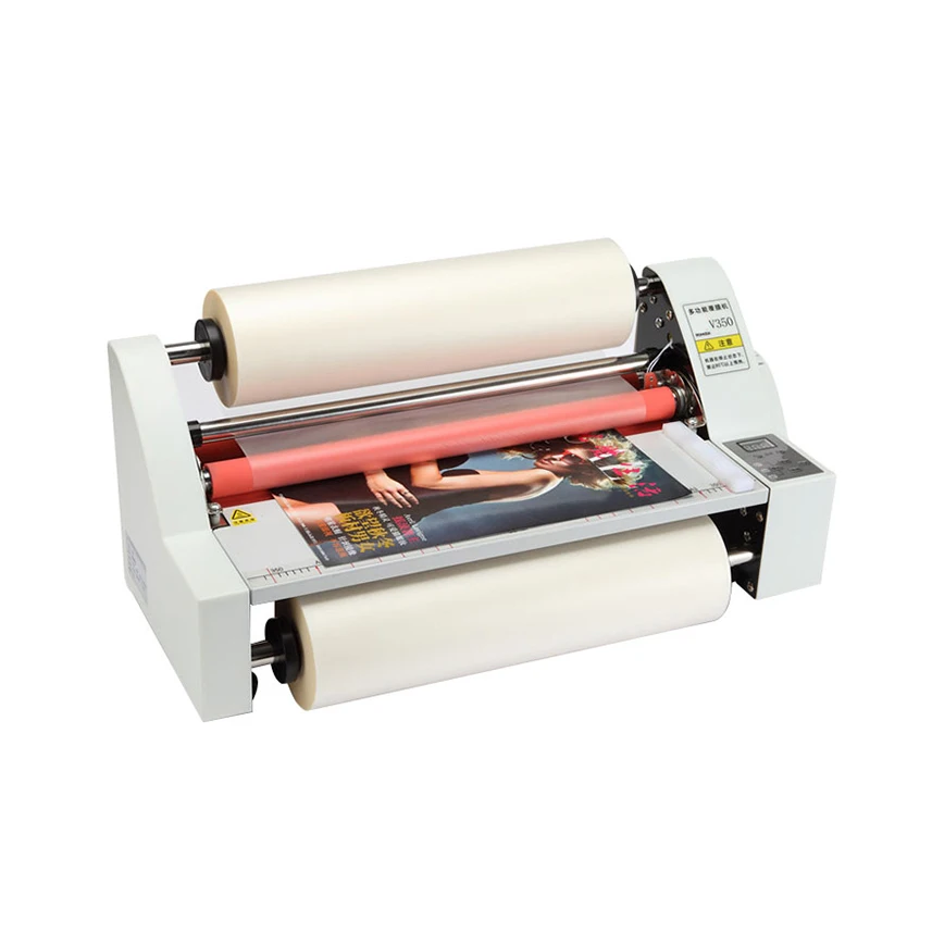 V350 Desktop Double Side Laminating Machine Hot Roll Laminator With Cheap Price