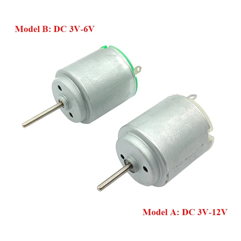 1PCS R260 24mm Micro Round DC Motor 3V-6V/ 3V-12V High Speed Carbon Brush Long Shaft for RC Car Toy Boat DIY Hobby Model