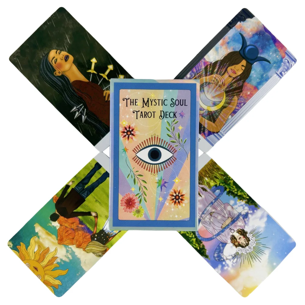 

Колода карт Таро «Мистическая душа» 78-колода Oracle English Visions Divination Edition Borad Playing Games