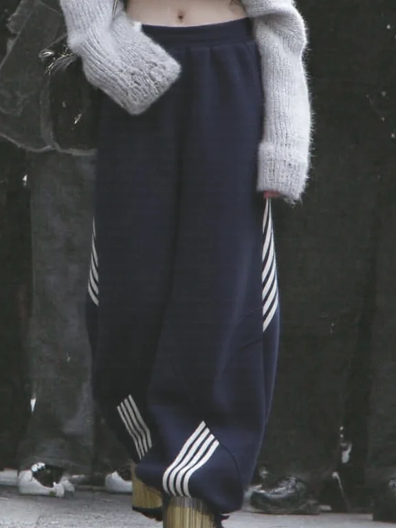 

Мужские повседневные удобные широкие брюки из вязаной шерсти с асимметричным дизайном, длинные, для города