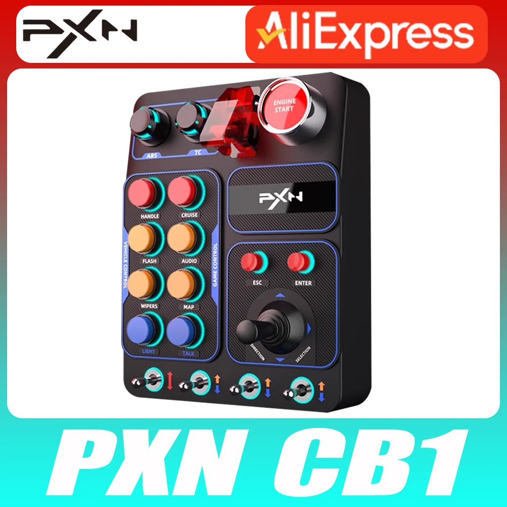 

Pxn Cb1 Racing Simulator Central Control Box RGB Multifunctional Key Control Box For Euro Truck Simulator Racing Gamer Accessory