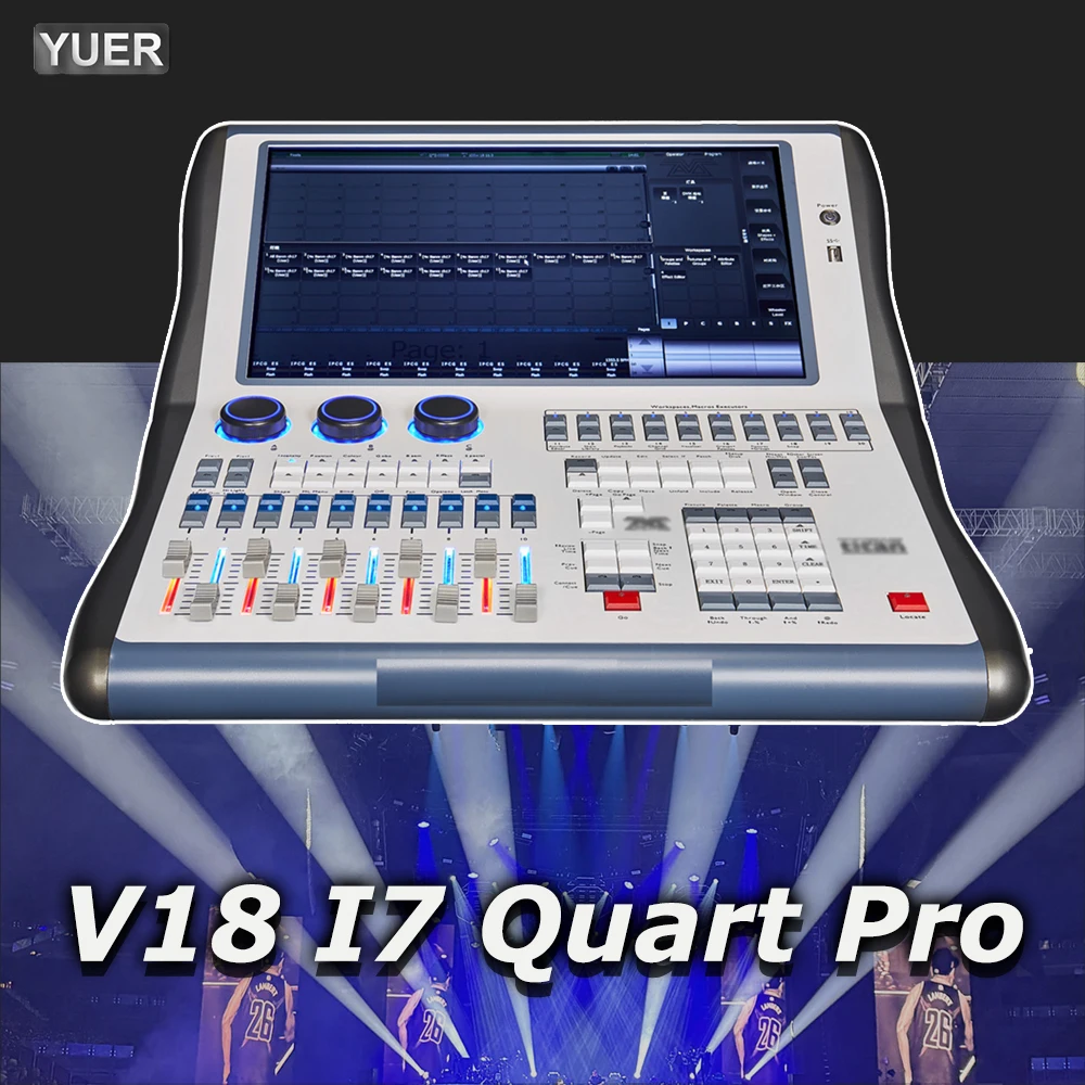 V18 Quartz Pro  i7 8G RAM 128G SSD With RGB Backlight DMX Controller For Moving Head Par Bar Dj Disco Stage Lighting Console