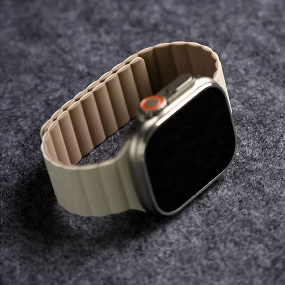 Magnetisches Silikonarmband für Apple Watch Band 44 mm 45 40 mm 46 mm 42 mm 49 mm 41 Armband Correa iWatch Serie 11 10 9 8 7 SE3 Ultra2