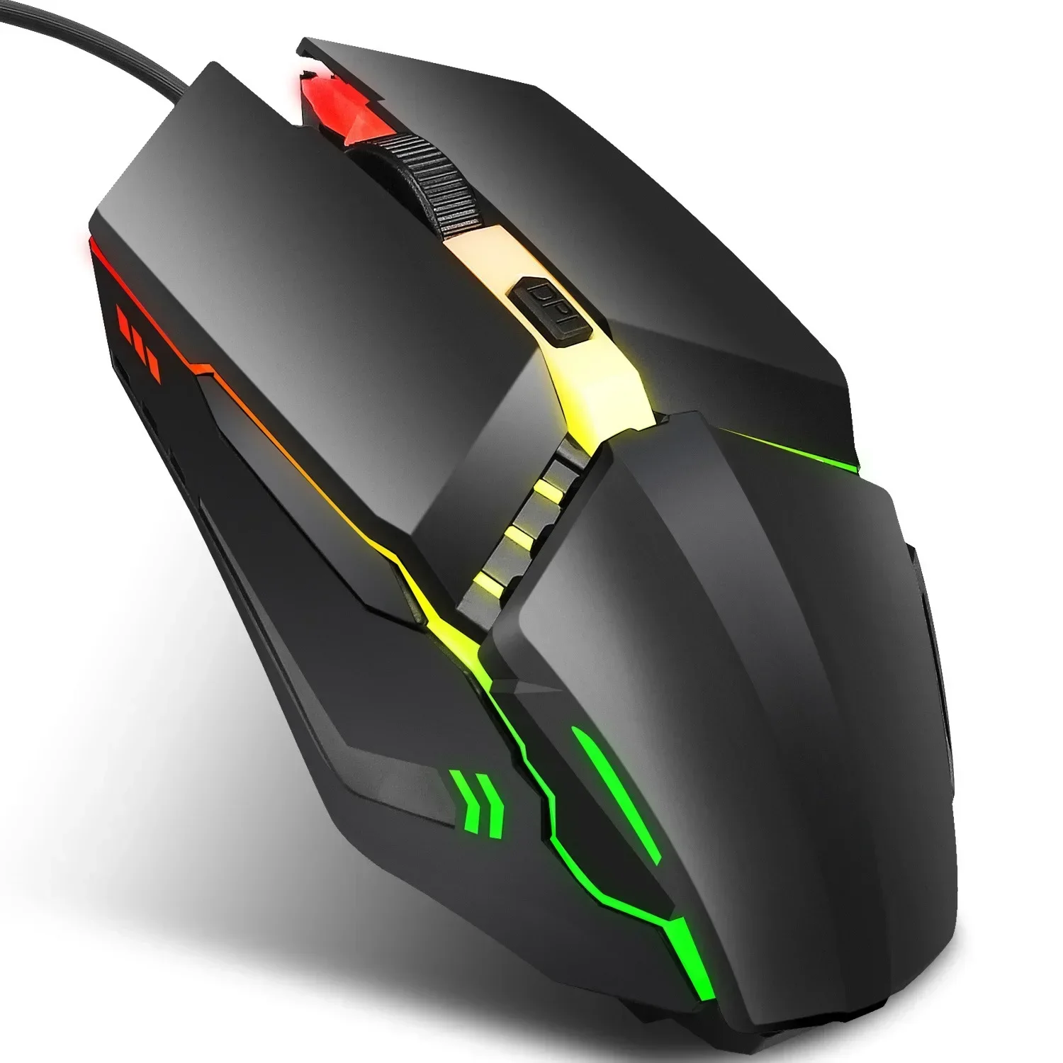 ZLRLMHY S200 new wired Mouse 4D Ergonomic design suitable Colorful Light Up Gaming mouse for office gaming