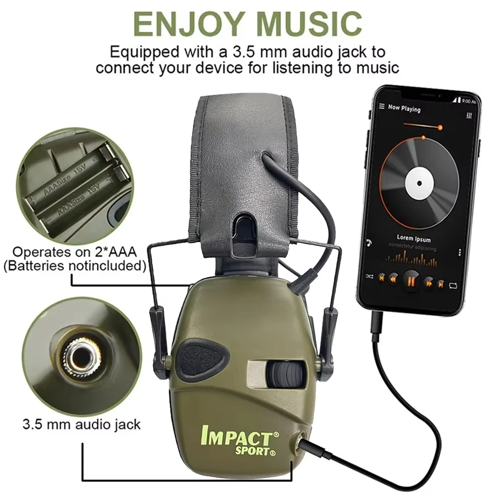 NEW Tactical Electronic Shooting Earmuff Anti-noise Headphone Sound Amplification Hearing Protection Headset Foldable Earmuffs