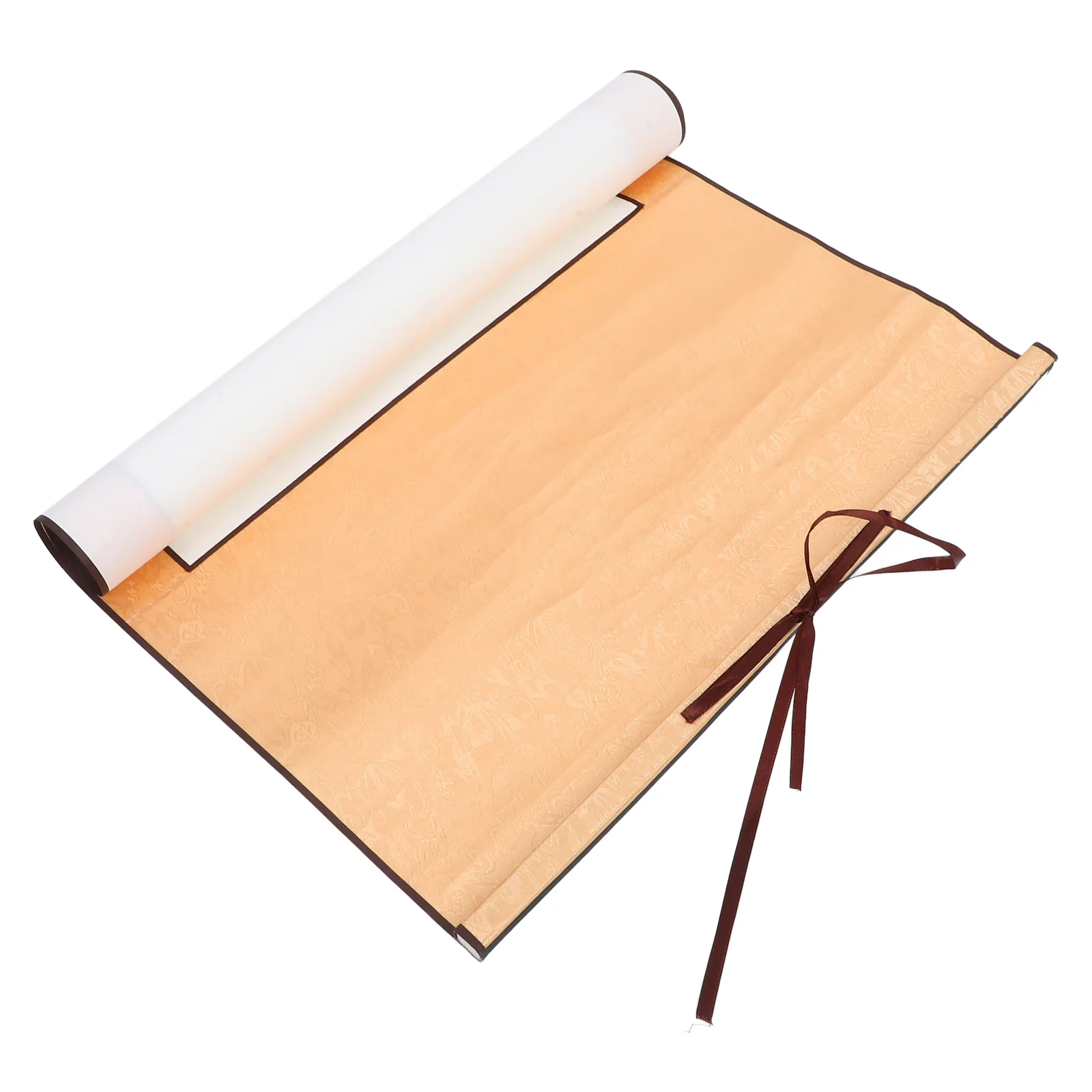 Professional Xuan Paper Scroll 4ft Wide Golden Rice Paper for Calligraphy Writing Multi Function Blank Scroll Suitable Home