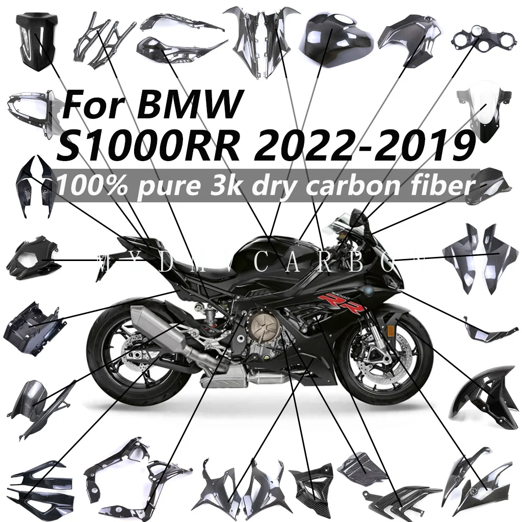 para-bmw-s1000rr-2022-2021-2020-20219-piezas-de-motocicleta-100-fibra-de-carbono-seca-3k-guardabarros-cubiertas-de-carenado-completo