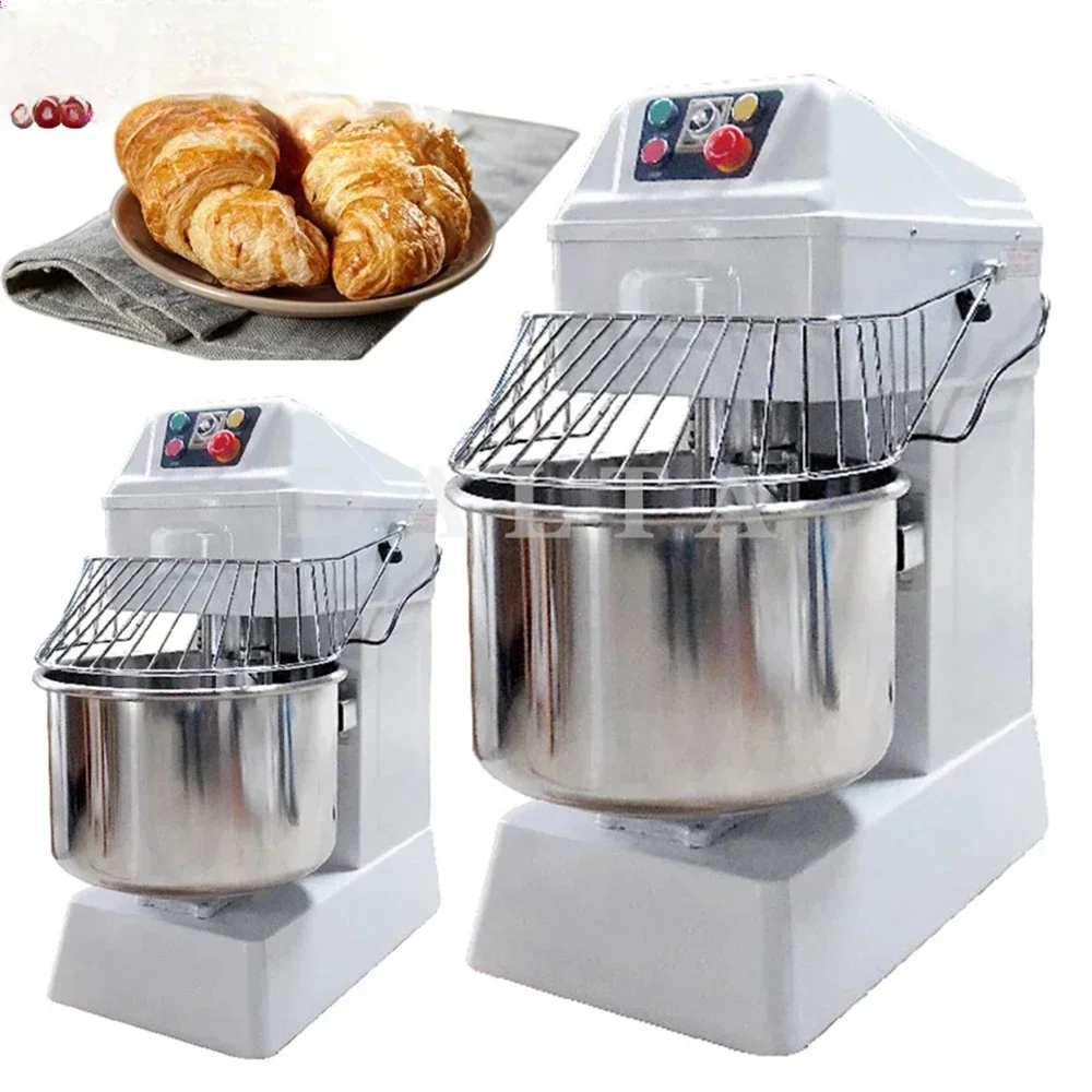 40L Bowl Capacity Flour Mixing Machine16KG/H Spiral Mixer Doubel Speed Dough Kneading Machine For Home