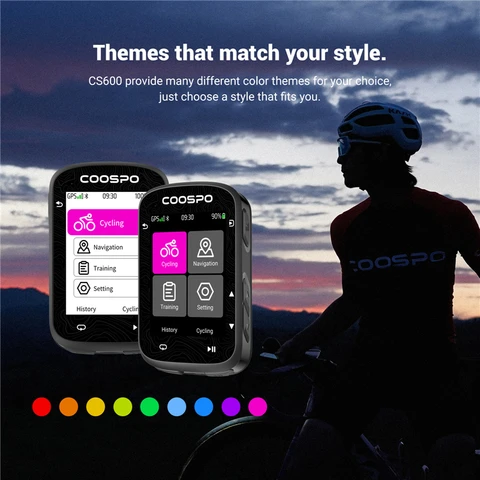 Велокомпьютер COOSPO CS600 с функциями GPS и Bluetooth — изображение товара