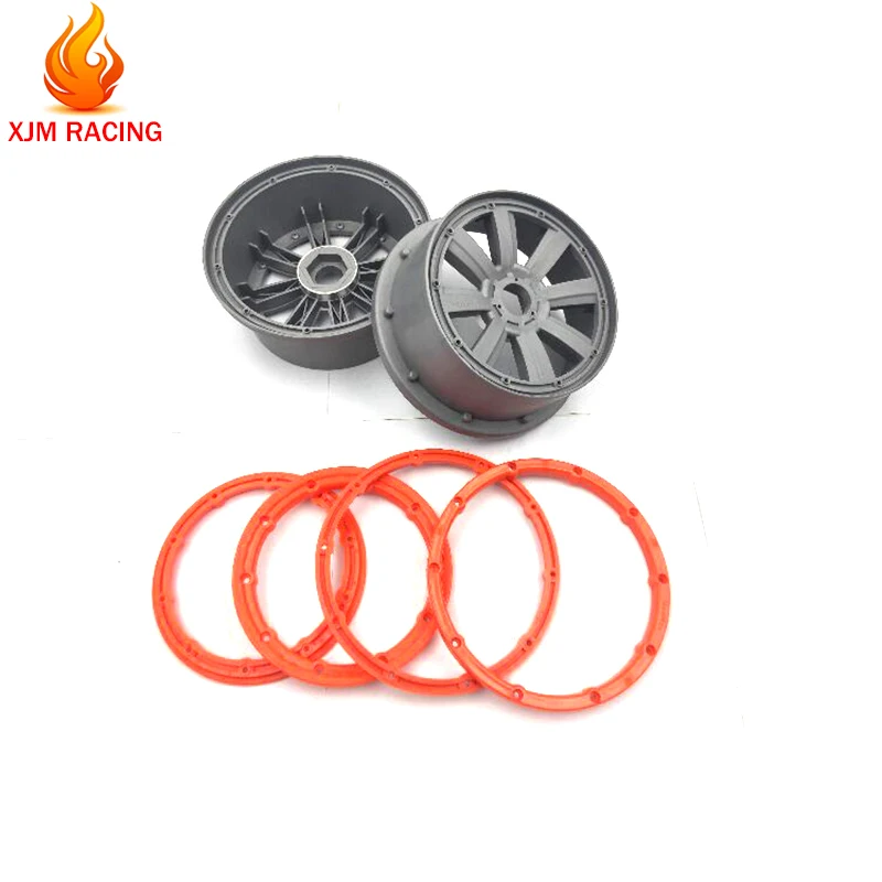 

Front or Rear Wheel Hub with Rim Ring for 1/5 Hpi Rofun Rovan Km MADMAX Baja 5b Truck Rc Car Toys Parts