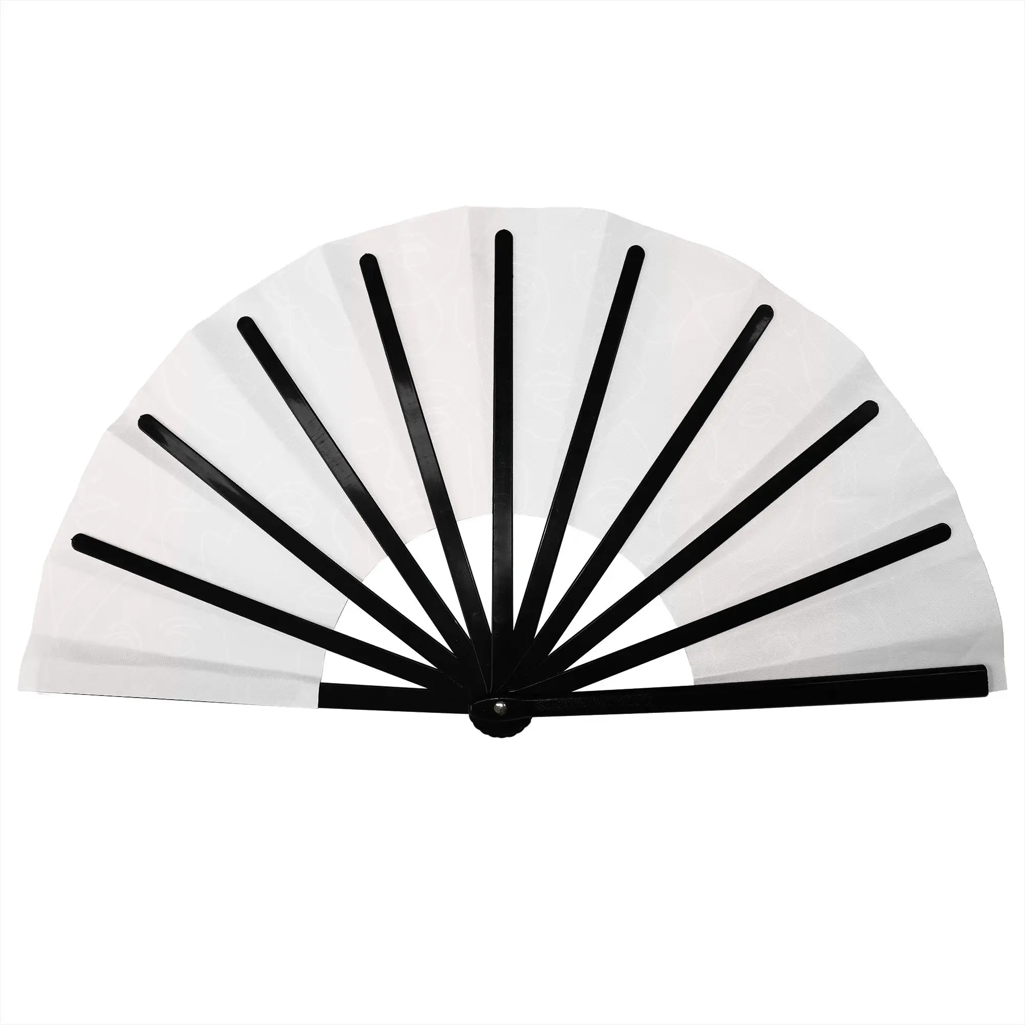Abstract Face Stylish Hand Fan Men  Printed Polyester Fan Vintage Costume Prop Folding Fans For Sports Events  Gift