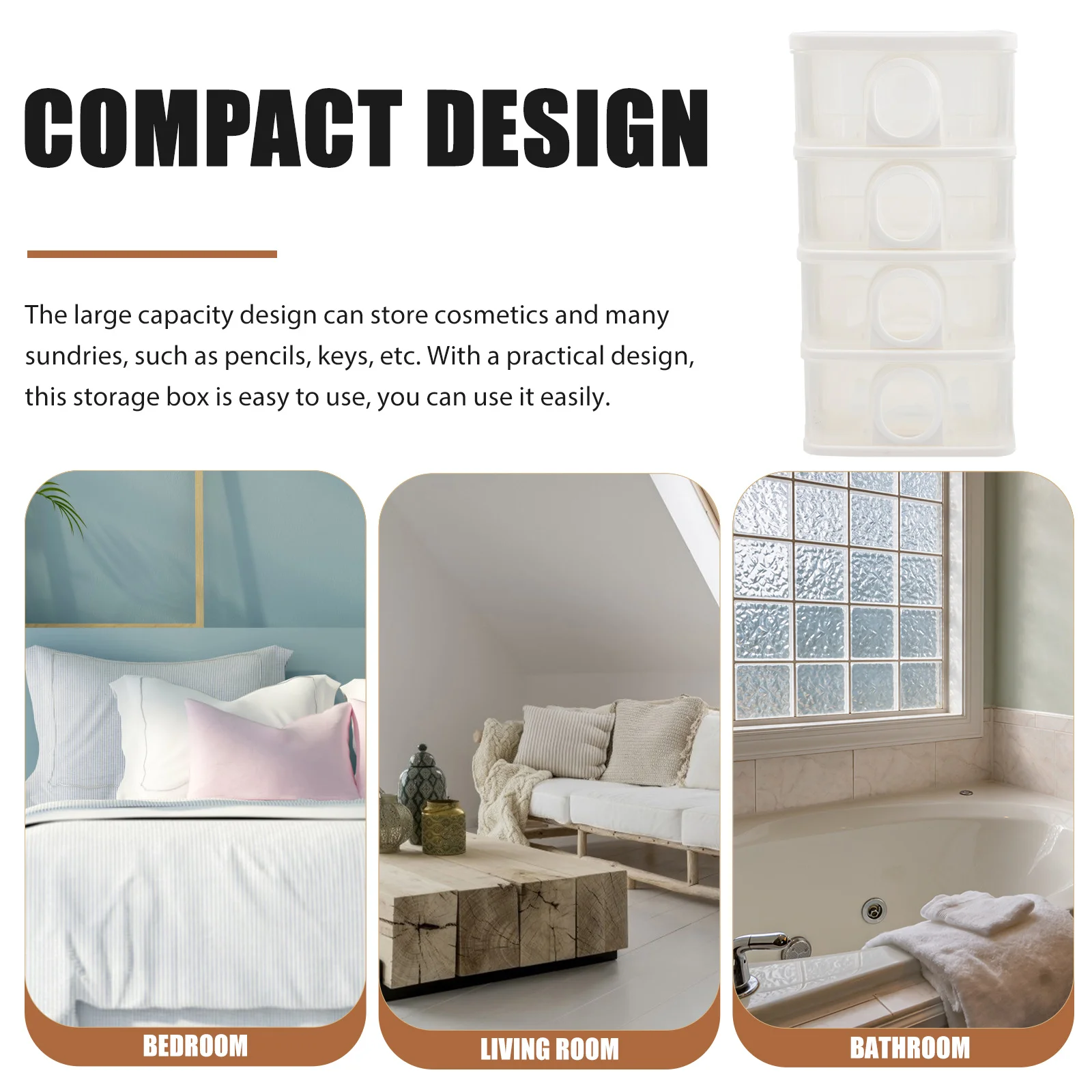 Plastic Storage Drawer ganizer Compact Large Capacity Desktop Bedroom Living Room Bathroom Kitchen Closet