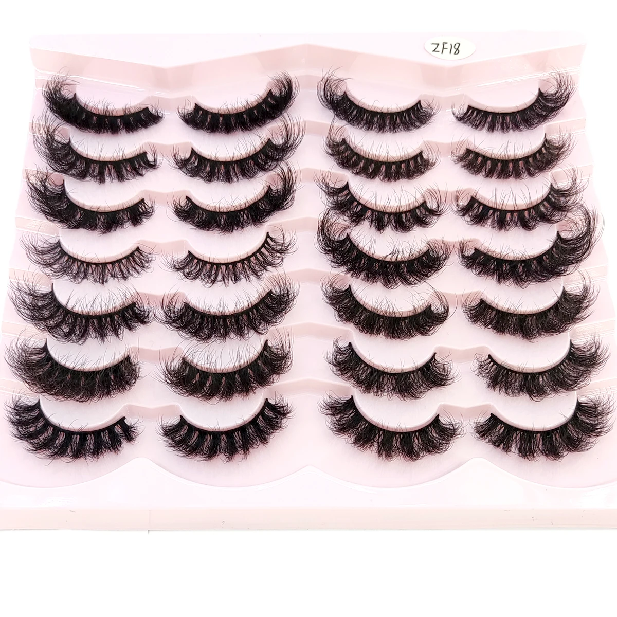 Novos 14 pares de cílios de vison artificial macios e fofos cílios postiços dramáticos e bagunçados cílios de vison cílios de olho de gato
