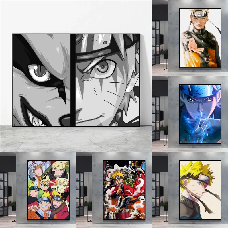 Canvas Posters NARUTO Uchiha Obito Modular Prints Decoration Paintings Christmas Gifts Living Room Decoration Hanging Classic
