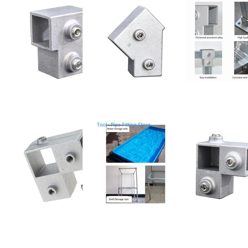 F92B Square Pipe Fixed Joint for Fence Rails & Industrial Shelf Construction