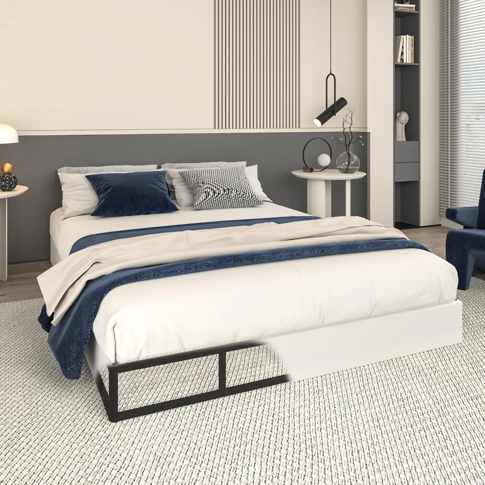 

7-дюймовая полноразмерная основа кровати с коробчатой пружиной, прочная металлическая основа для матраса с тканевым чехлом, простая сборка