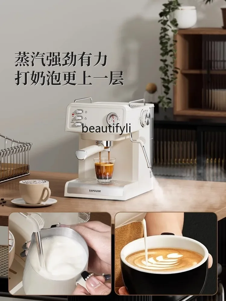 A61 Ec35 Semi-automatic Italian Household Small Steam Frothed Milk Integrated Espresso Machine