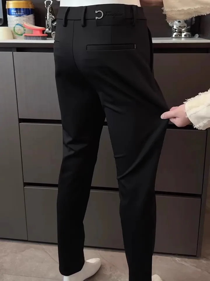 

Новые мужские повседневные брюки: комфортные, высококачественные, модные, деловые, прямого кроя, антибактериальные, для весны и осени