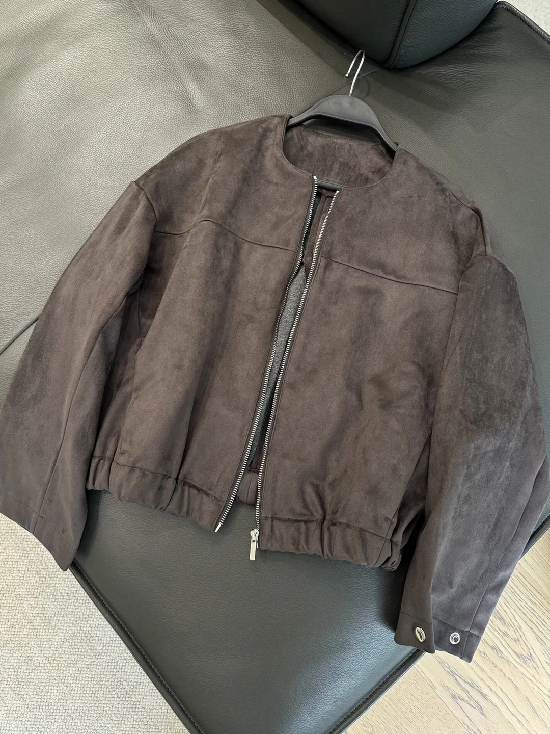 

Женская повседневная круглая замшевая верхняя одежда свободного кроя Ne ort Jaet, верхняя одежда ранней осени, модное пальто для женщин