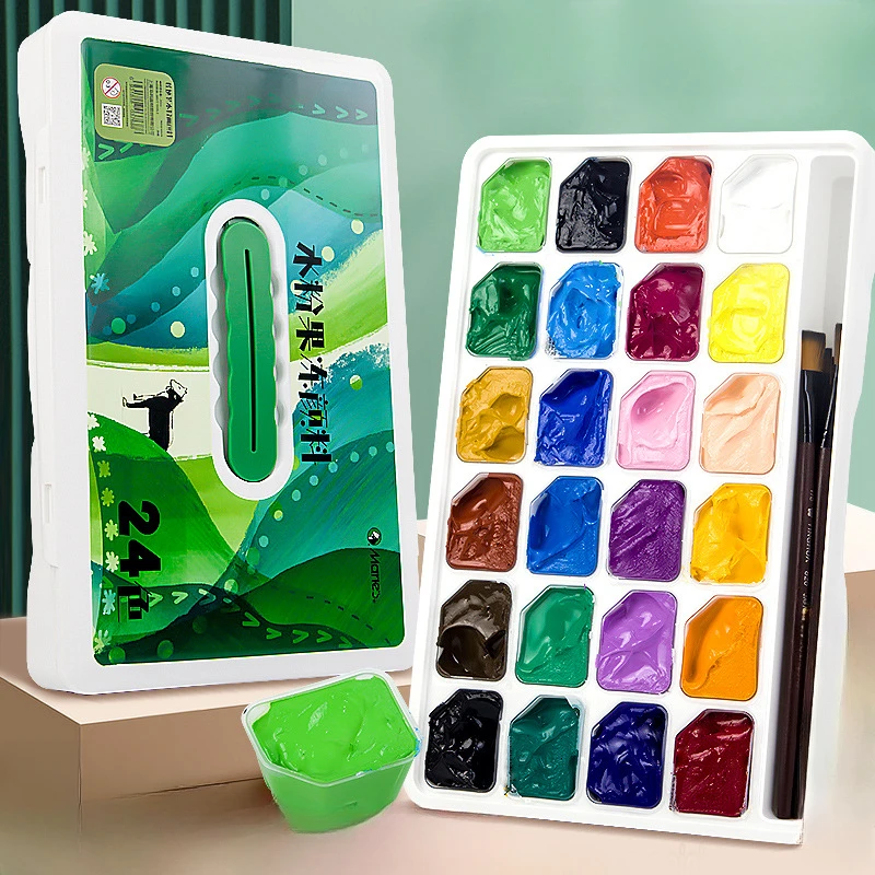 Marley Jelly Paint 24 Colors 30ml Gouache/acrylic Paint Set Children DIY Art Painting Graffiti Paint Suitable for Kids Beginners