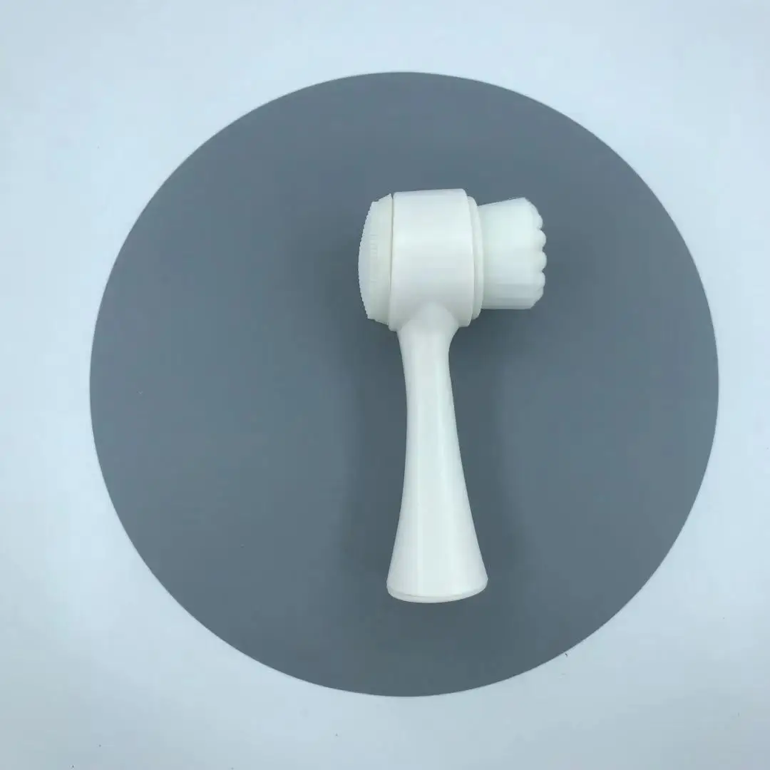 Spazzola per la pulizia manuale in silicone 3D Spazzola per la pulizia a doppia faccia Capelli morbidi Pulizia profonda Detergente per pori Strumento per la rimozione dei punti neri