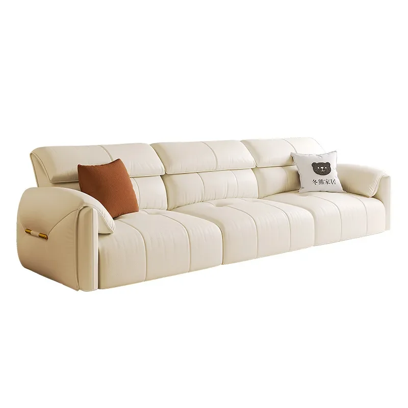 Straight Row Small Apartment Sofa Bed Dual Purpose Retractable Sofa Elephant Ears Electric Multi Functional