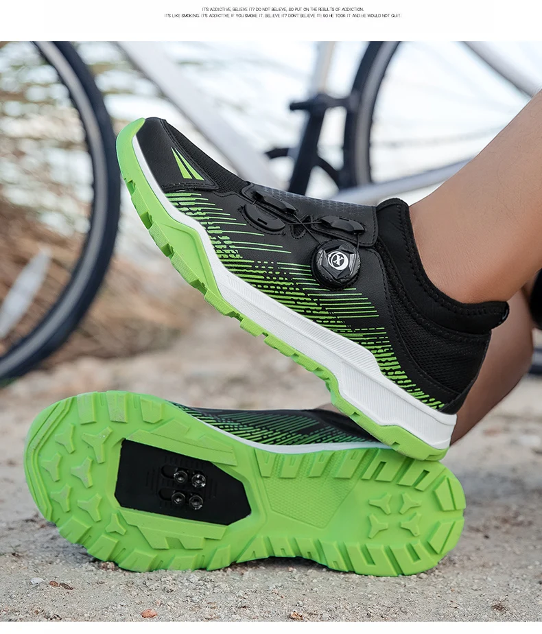 Unisex-Radsport-Sneaker MTB-Schuhe mit Herren-Spikes für Straßen- und Dirt-Bikes, flache Rennschuhe für Damen, Mountainbike-Spd-MTB-Schuhe, Zapatillas MTB – Detail 2