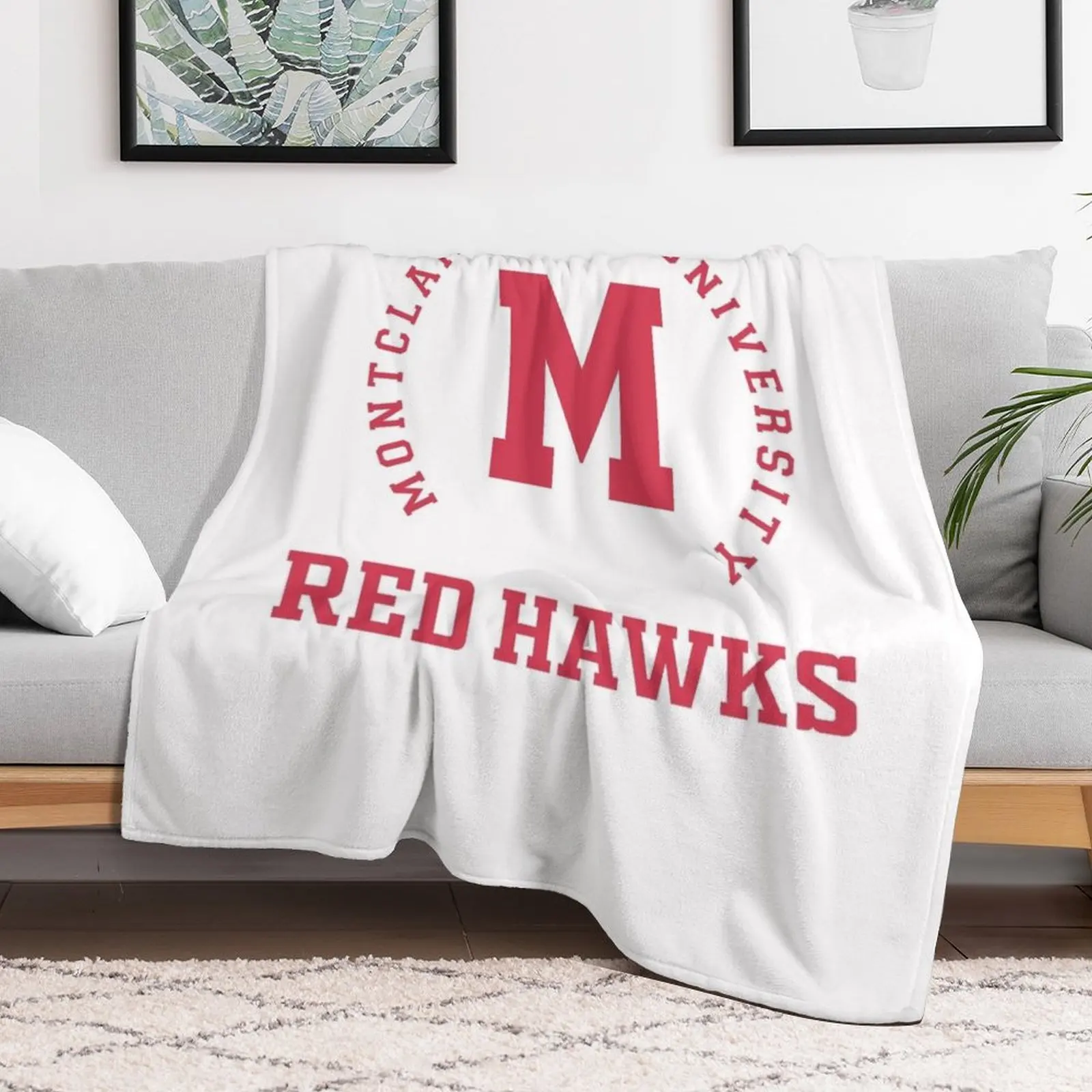 Montclair State 1908 University Apparel, Long Sleeve, Sweat, Throw Blanket for winter decorative Large Summer Blankets