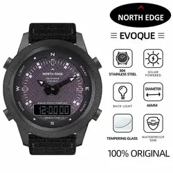 North EDGE Evoque Men's Solar Power Digital Watch  Outdoor Adventure Wearable Device