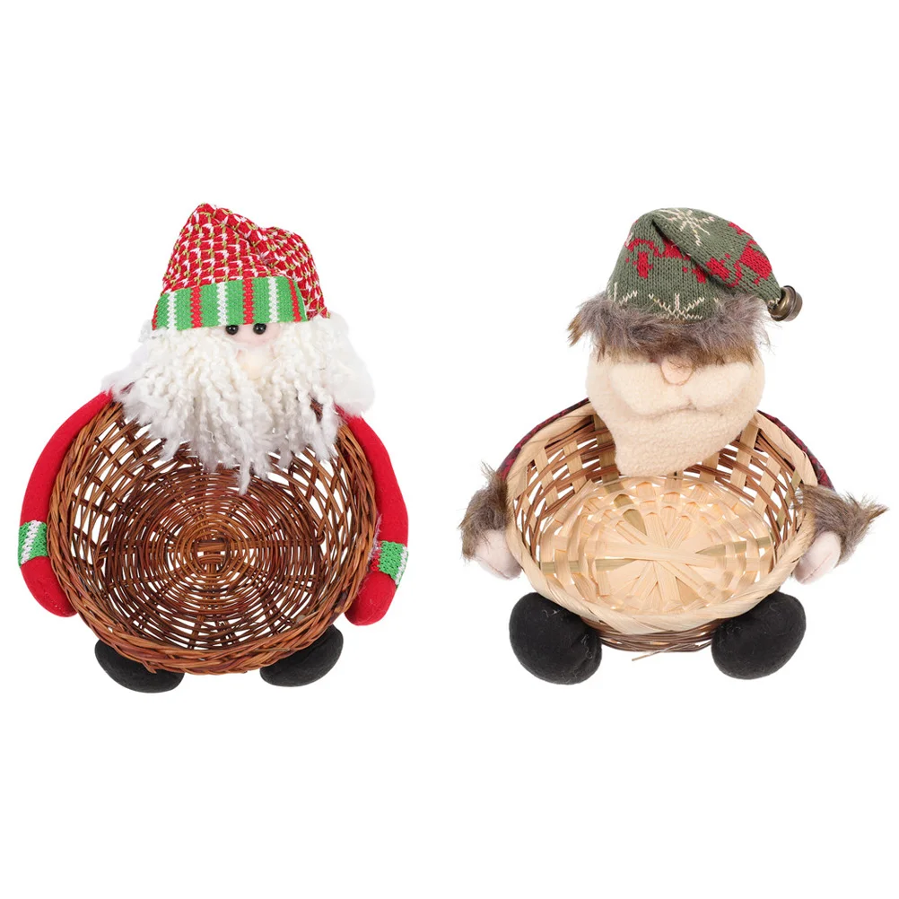 

Decorations Candy Storage Basket Snacks Serving Baskets Decorate Fruit for Kitchen Christmas