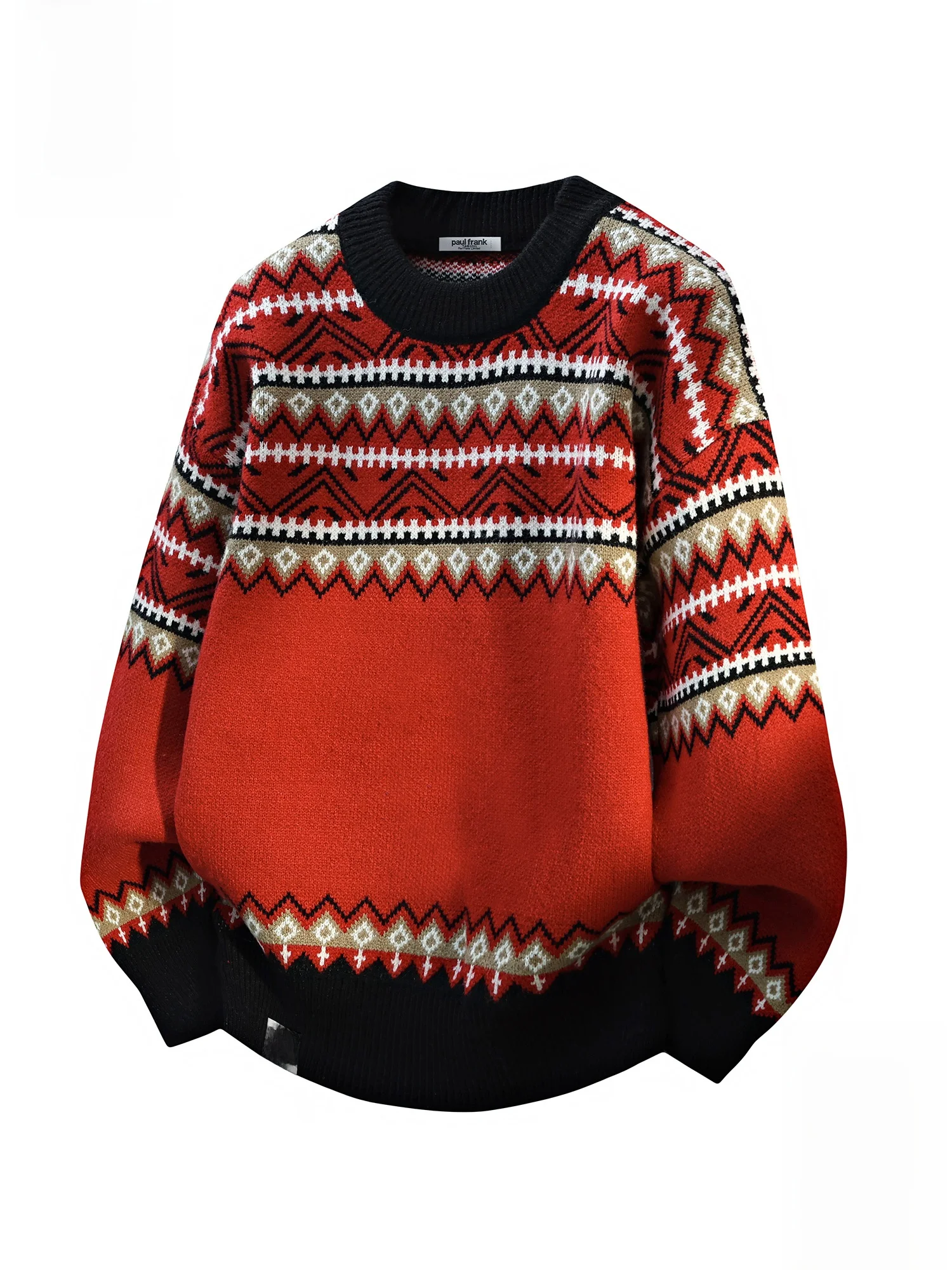 

PaulFrank Retro Knitted Warm Sweater round Ne Casual Sle for Men Winter Comfortable Breathable Polyester Blend Long Sve