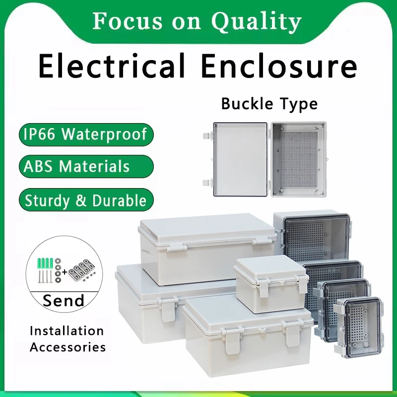 

IP66 Electrical Plastic Enclosure ABS Power Junction Box Outdoor Waterproof Distribution Box for Electric Instrument Project