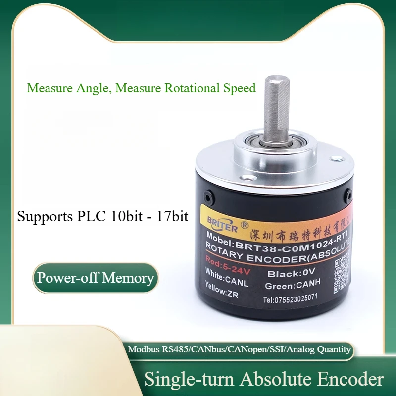

BRT-B-02-00 Угловой энкодер Микро вращающийся магнитный однооборотный абсолютный датчик ПЛК Высокоточный датчик смещения CAN Магнитный