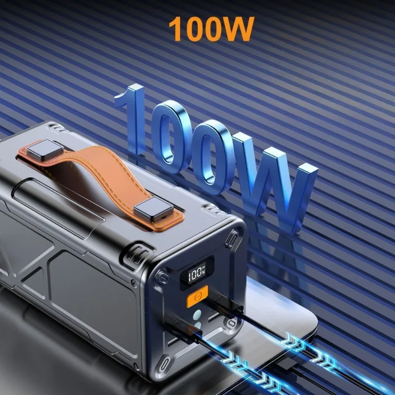 

Портативный внешний аккумулятор 50000 мАч, 100 Вт, с двунаправленной сверхбыстрой зарядкой, высокомощный, для использования на улице