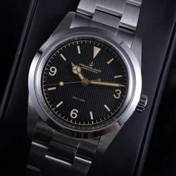Hruodland 36mm Luxurious Automatic Mechanical Men Dress Watches NH35 F029 Sapphire Stainless Steel Diving Watch reloj hombre