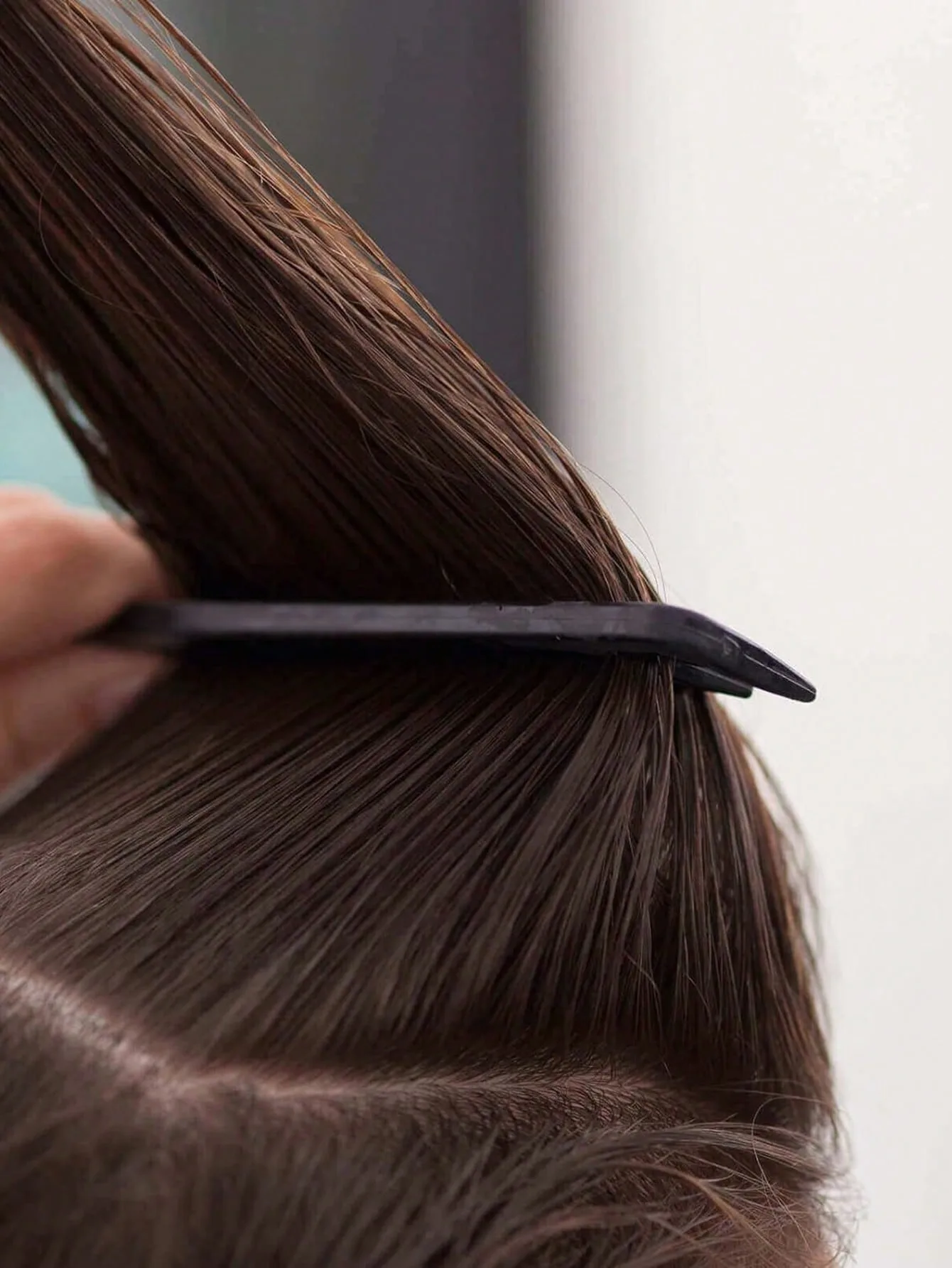 مشط شعر احترافي بذيل مدبب من الفولاذ المقاوم للصدأ، فرشاة شعر لصالونات تصفيف الشعر، أداة تصفيف الشعر، مشط خاص للشعر المستعار الحقيقي