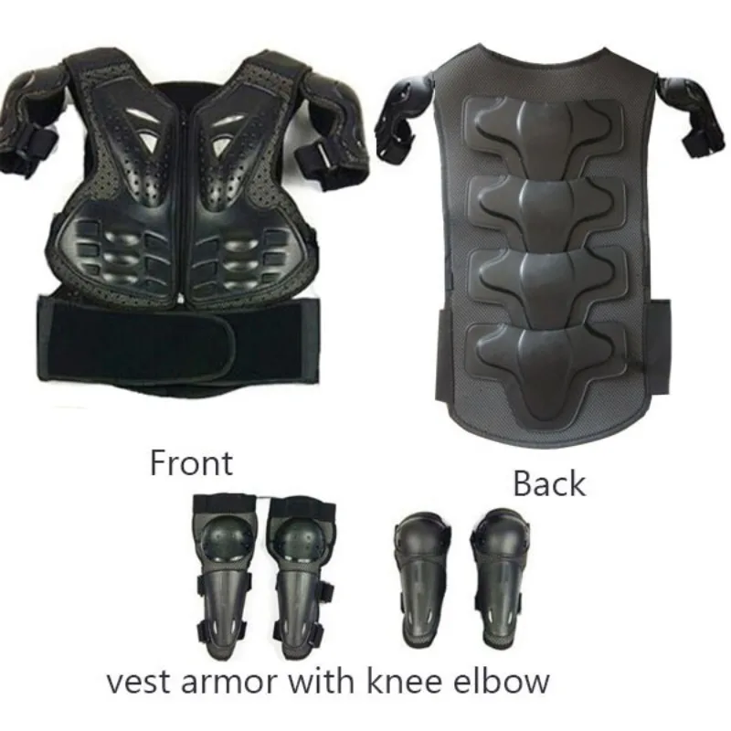Kids Youth Protective Gear Set Anti‑Fall Wear‑Resistant Knee Elbow Pads Safety Body Armor ForMotorcycle Dirt Bike Scooter Sports