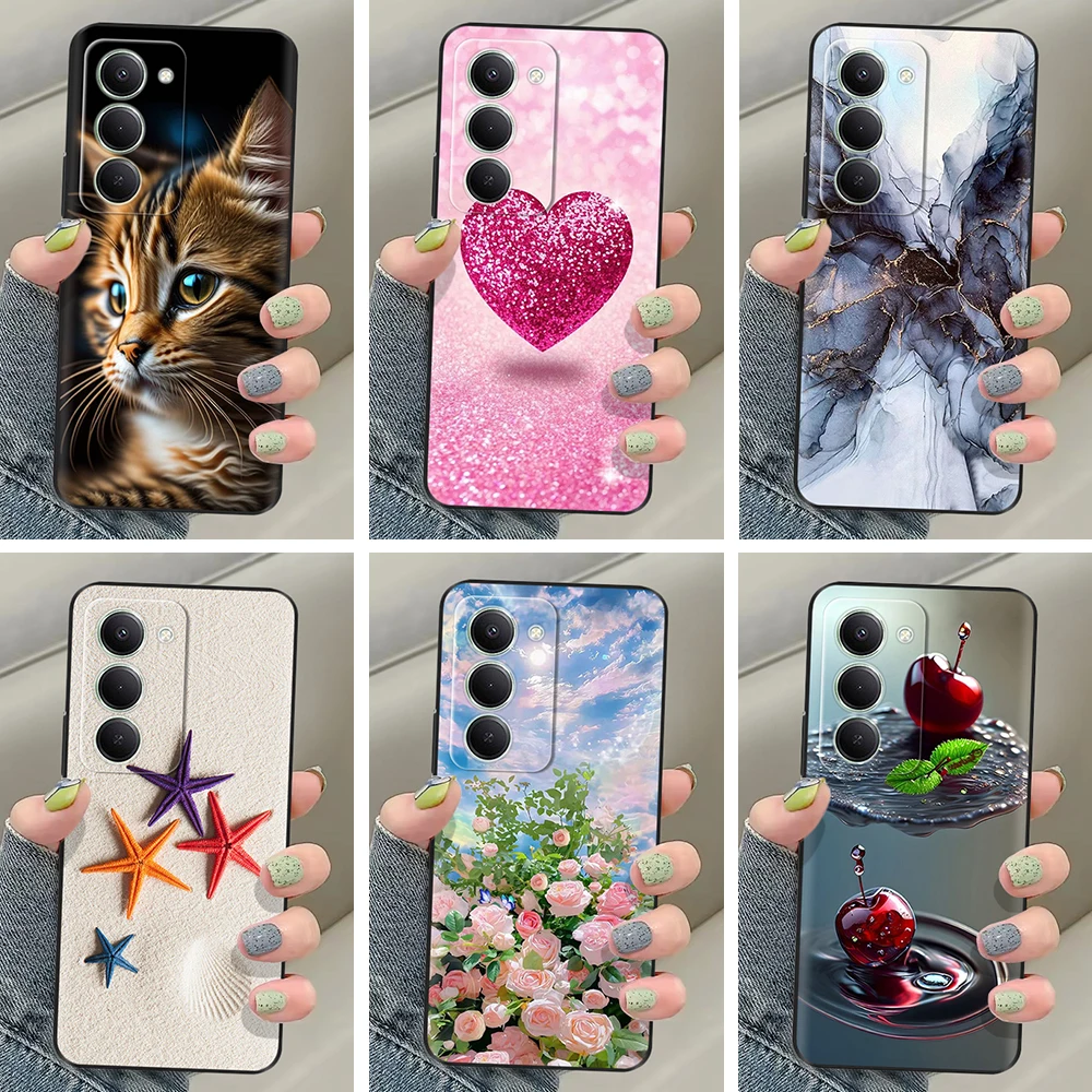 ل Redmi 15 حافظة 2025 لطيف الزهور كوكه لينة السائل سيليكون الغطاء الخلفي ل Redmi 15 الحالات الهاتف Redmi15 5G 4G Fundas Shells #1