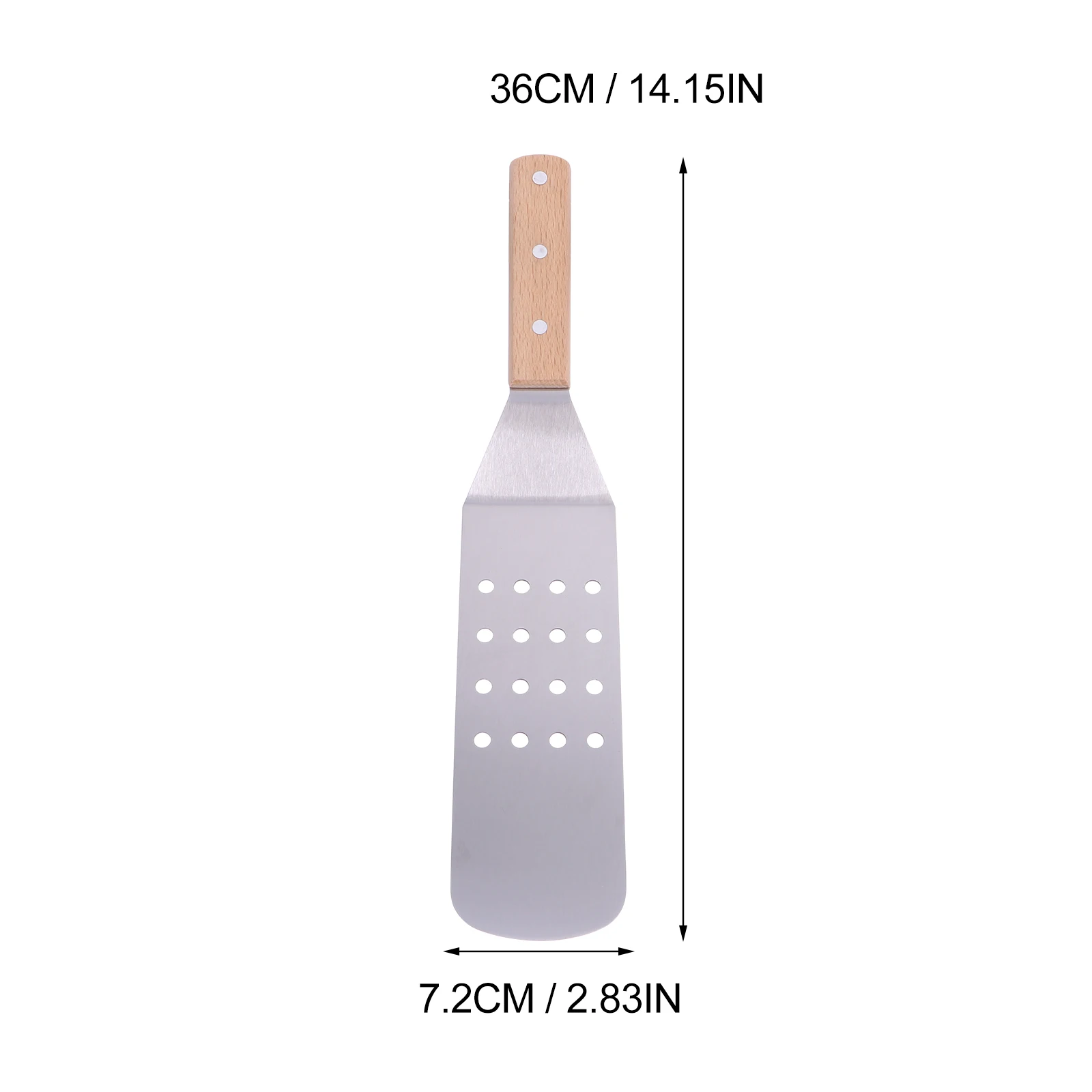 

5 pcs Stainless Steel Pizza Shovel Set For Steak Cake Bread Transfer Kitchen Accessories Wooden Handle Spatula Scoop