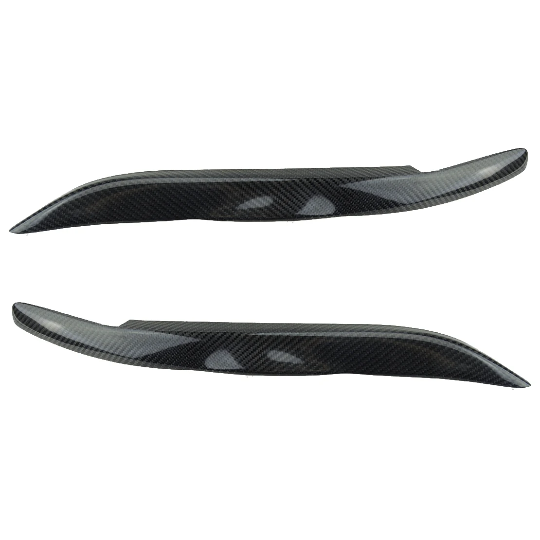 1 Pair Front Left & Right Headlight Eyebrow Eyelid Trim Decorative Fit for Subaru Legacy 2006 2007 2008 Black Carbon Fiber New