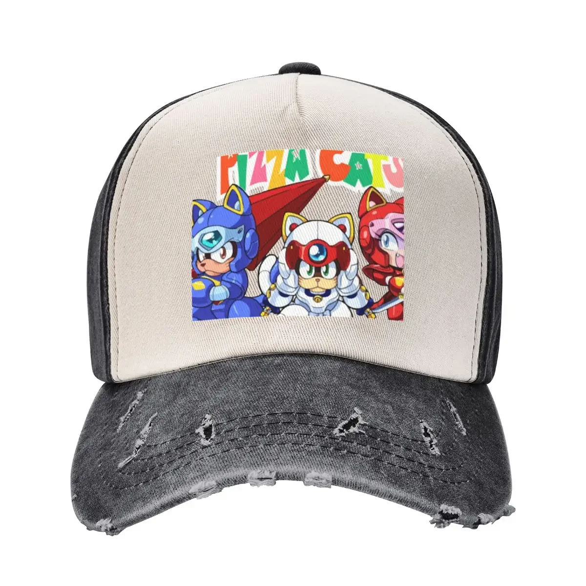 Samurai-Pizza-Cats Baseball Cap Vintage Mountaineering Snap Back Hat Icon Women's Beach Visor Men's