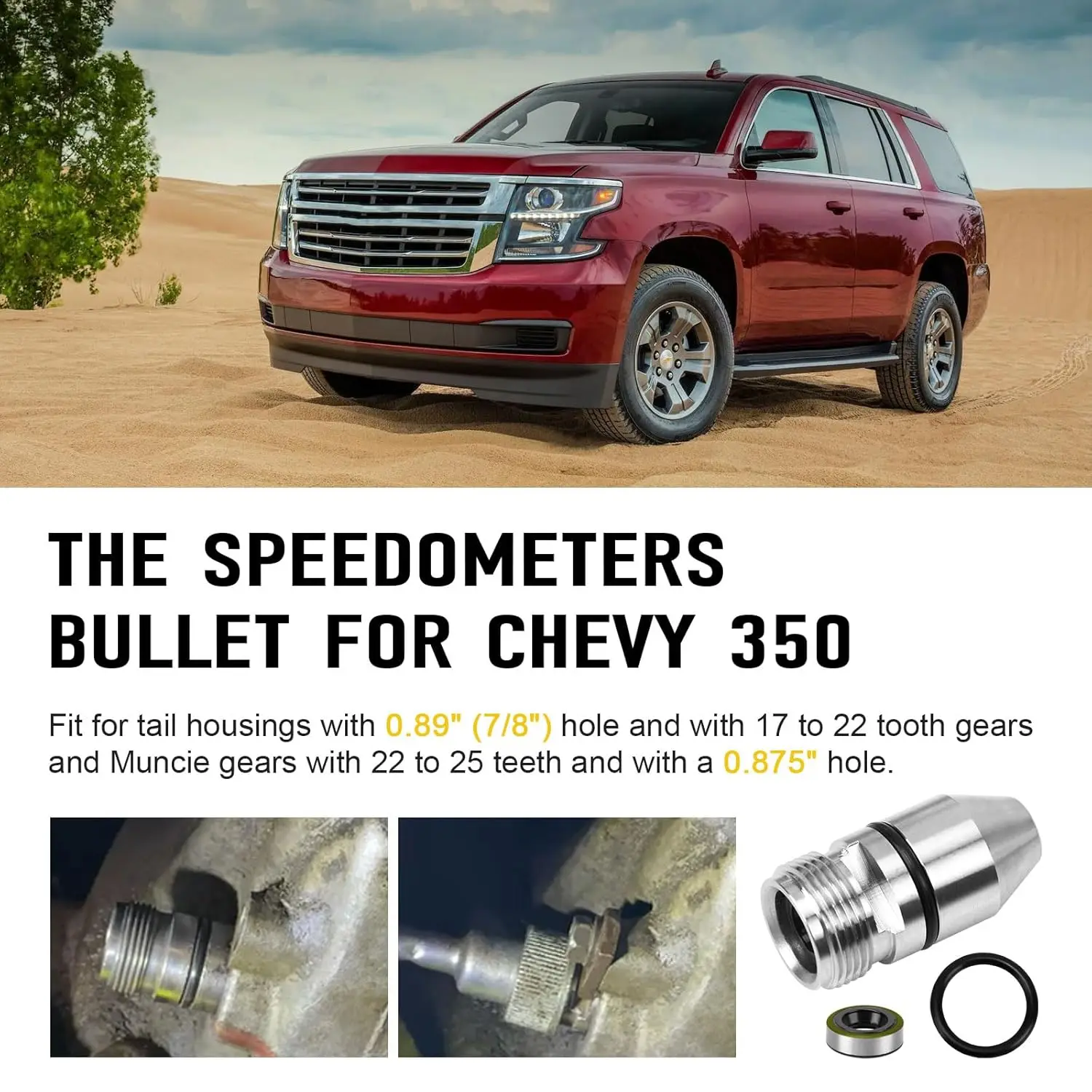 345215 Bullet Speedometer Gear Sleeve Housing untuk Chevy TH350 dengan O-Ring dan Kit Segel Berbalut Logam Suku Cadang Otomotif