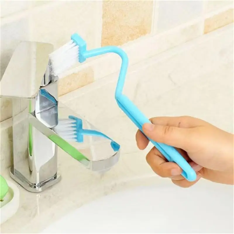 1PC Curved Brush Cleaning Toilet S-shaped V-shaped Small Children's Toilet Brush No Dead Angle Small Cleaning Brush Long Handle