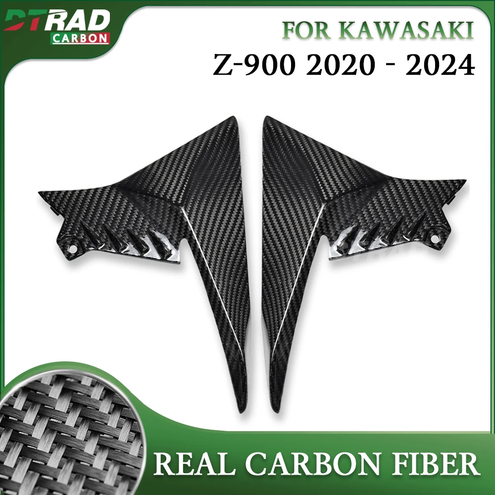 

For KAWASAKI Z900 2020- 2023 2024 Z 900 Z-900 Carbon Fiber Accessory Motorcycle Left Right Side Radiator Cover Panel Fairing Kit