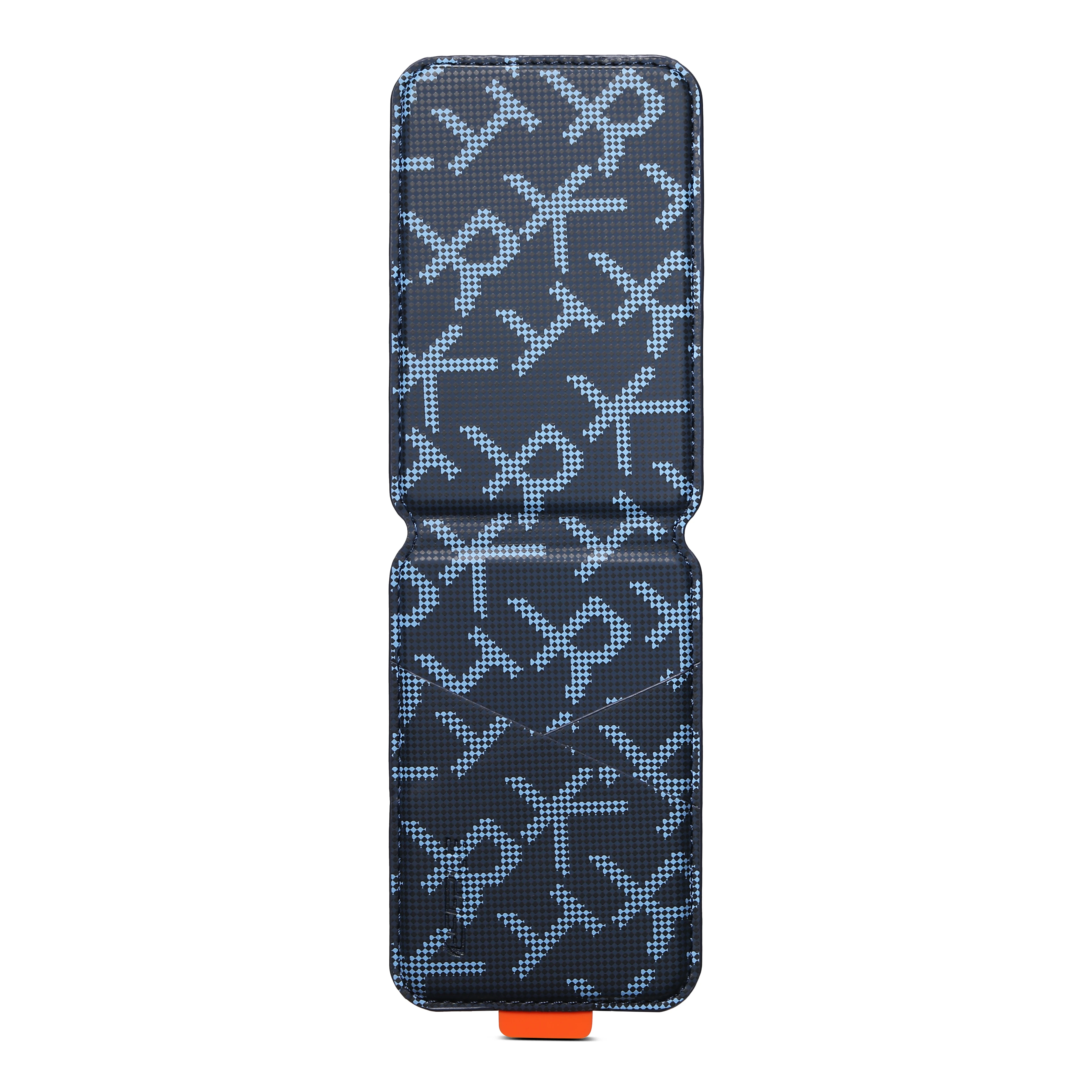 Business Letter Leather Wallet Card Holder Bag for MagSafe For iPhone&Samsung Galaxy Accessories With Slim Geometric Design Gift view 5