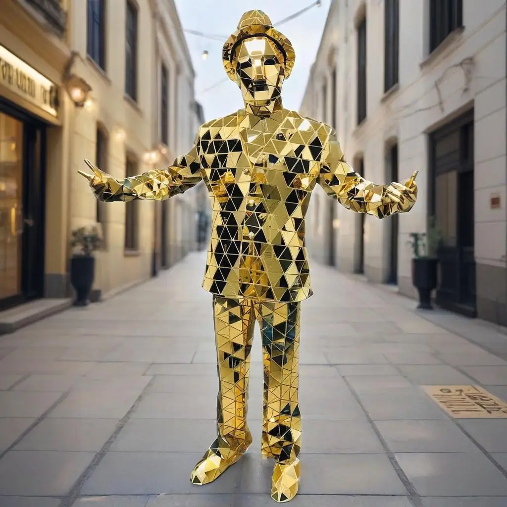 

2025 Summer Festival Light Up Disco Suit Shiny Mirror Suit Men Women Halloween Mirror Suit Costume show dance costumes Hand Sewn