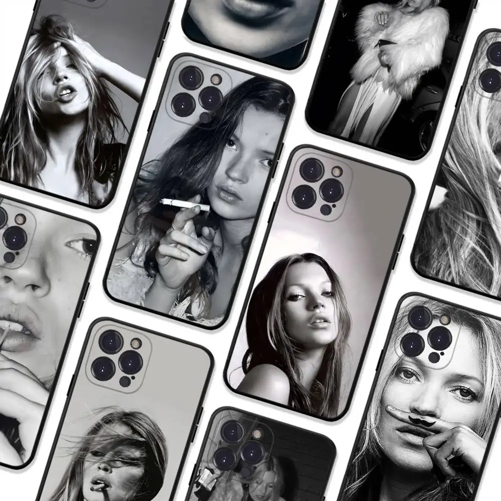 

Kate Moss Model Phone Case For IPhone 16 17 Air 15 14 13 12 11 Pro Max 16E Plus Fundas