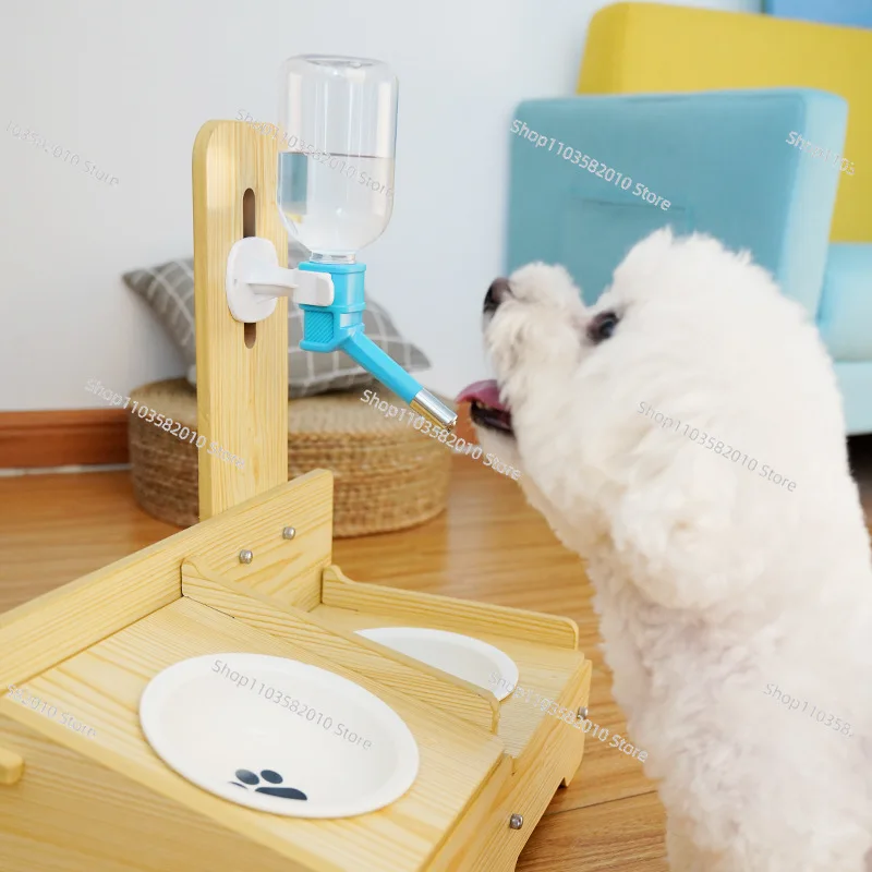 Pet cat bowl, cat drinking water, dog ceramic bowl, anti-tip protection, cervical spine food bowl