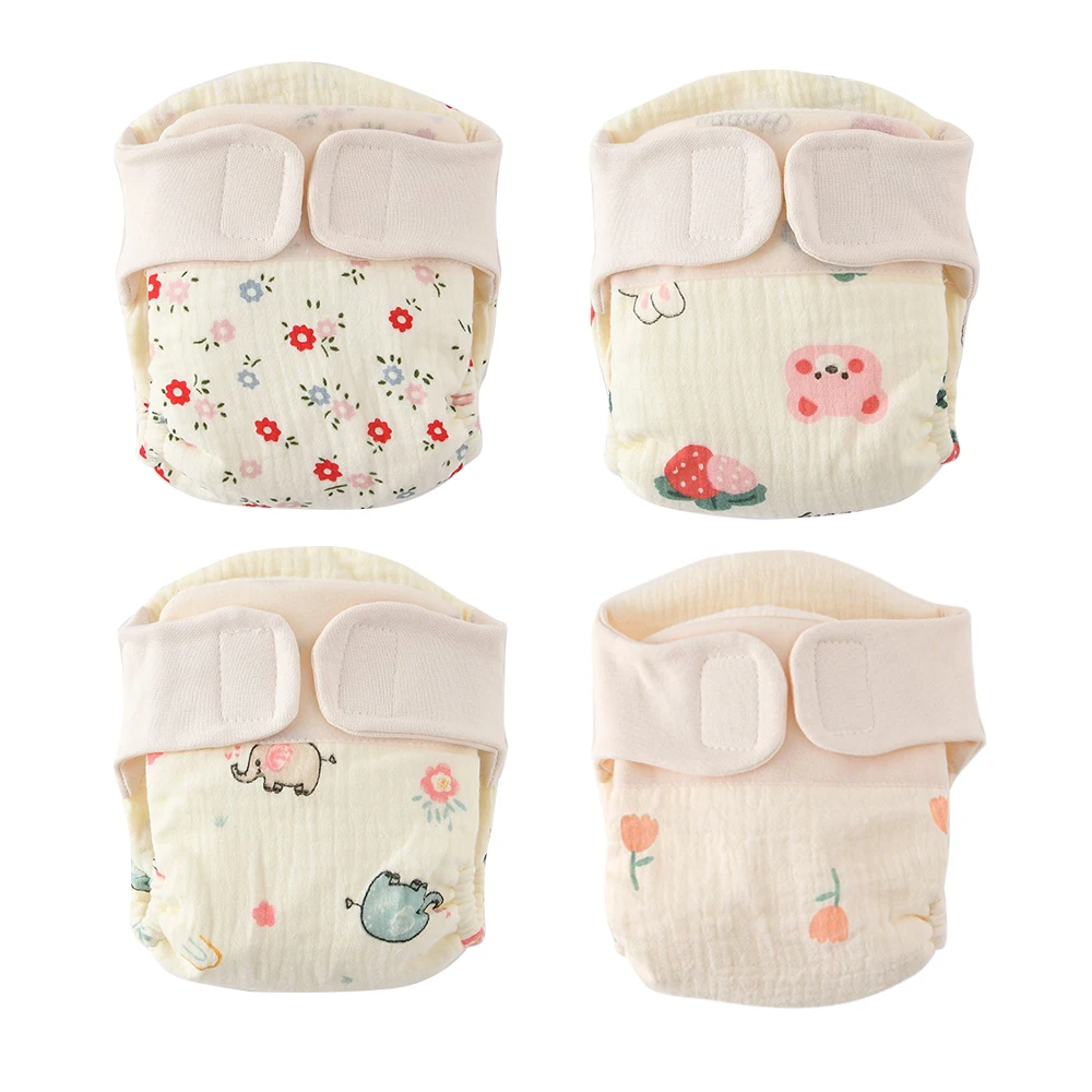 

Дышащие детские штаны унисекс для приучения к горшку, подгузники, трусики, 100% хлопок, марлевые тренировочные подгузники, экологически чистое тренировочное нижнее белье