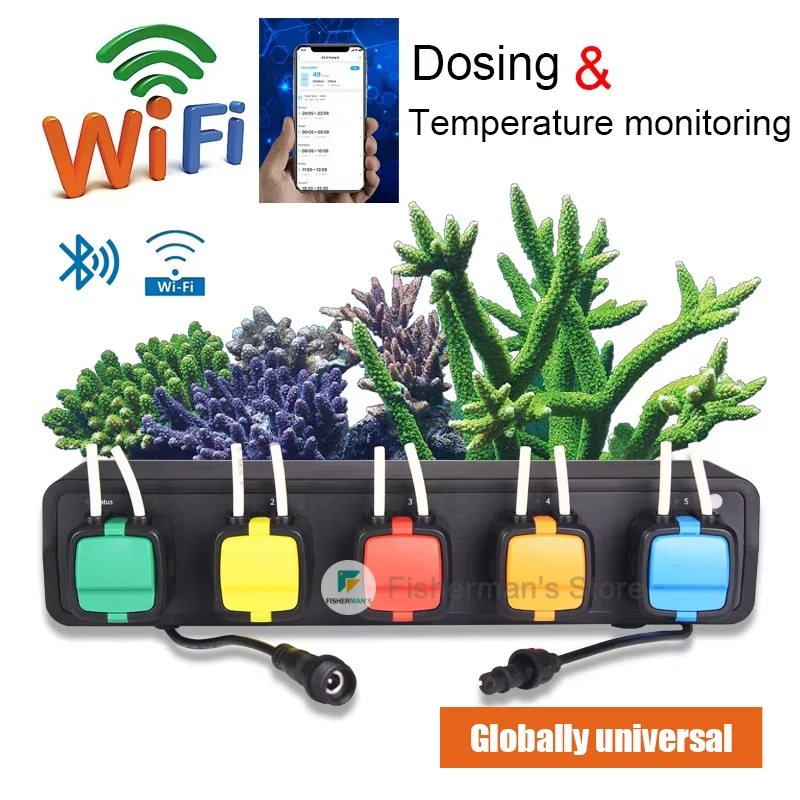 

Kamoer X5S V2 WiFi Bluetooth Peristaltic Pump for Saltwater Marine Coral Reef Aquarium, Fish Tank Dosing Pumps, Wi-Fi Program